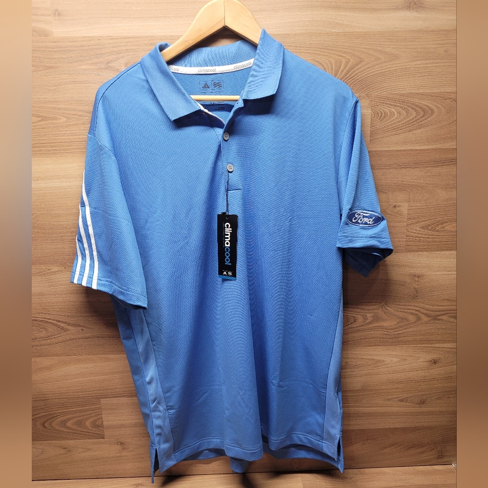 Brand New With Tags Adidas Climacool Polo With Ford Logo Mens Size L